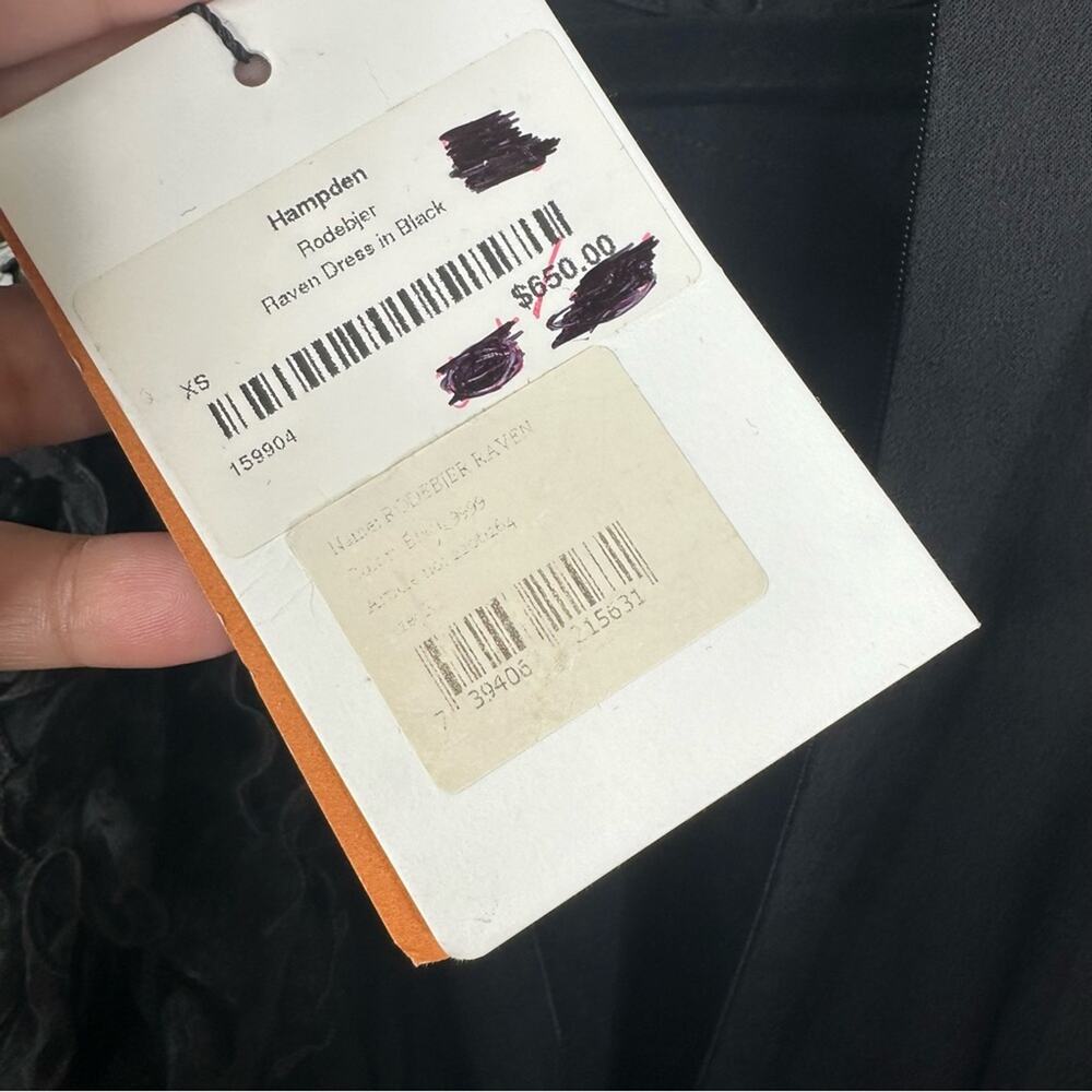 NEW Rodebjer Size XS Raven Cocktail Ruffle Mini Dress in Black - Picture 11 of 12